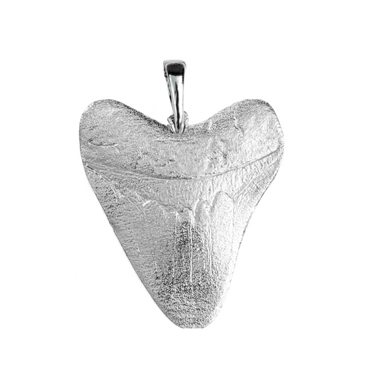 Silver Pewter Metal Shark Tooth Necklace Top Gift Ideas - House of Morgan Pewter