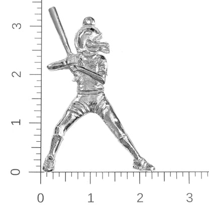 Silver Pewter Metal Softball Player Ceiling Fan Pull Top Gift Ideas - House of Morgan Pewter
