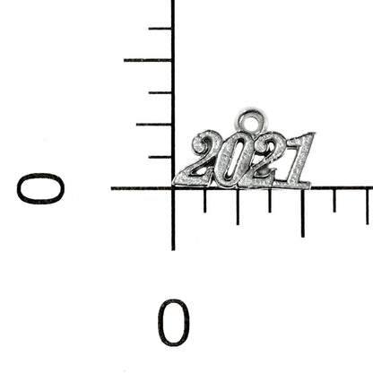 Year Charm - 2025 Graduation Year - Handmade Pewter Charms for Crafts