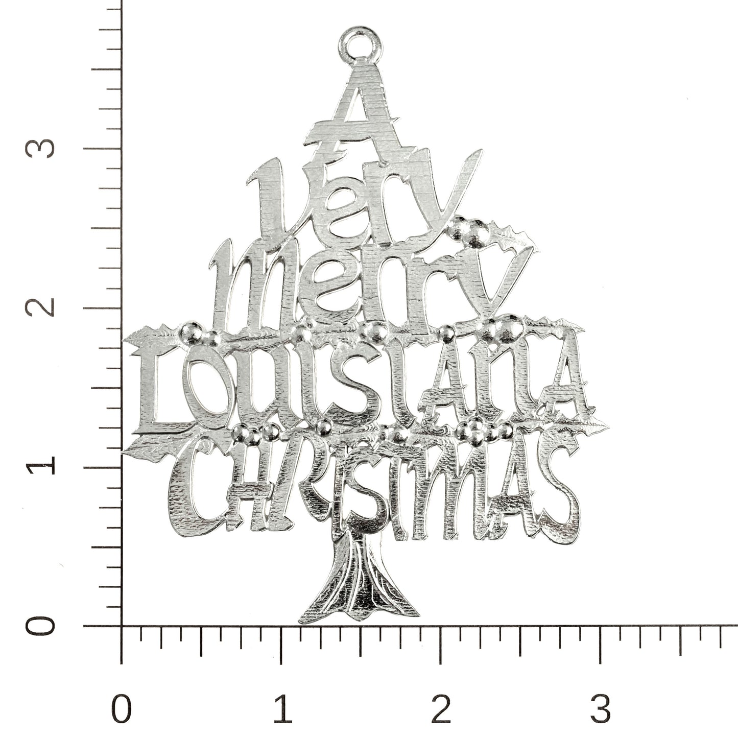 handcrafted pewter homestate ornament Louisiana