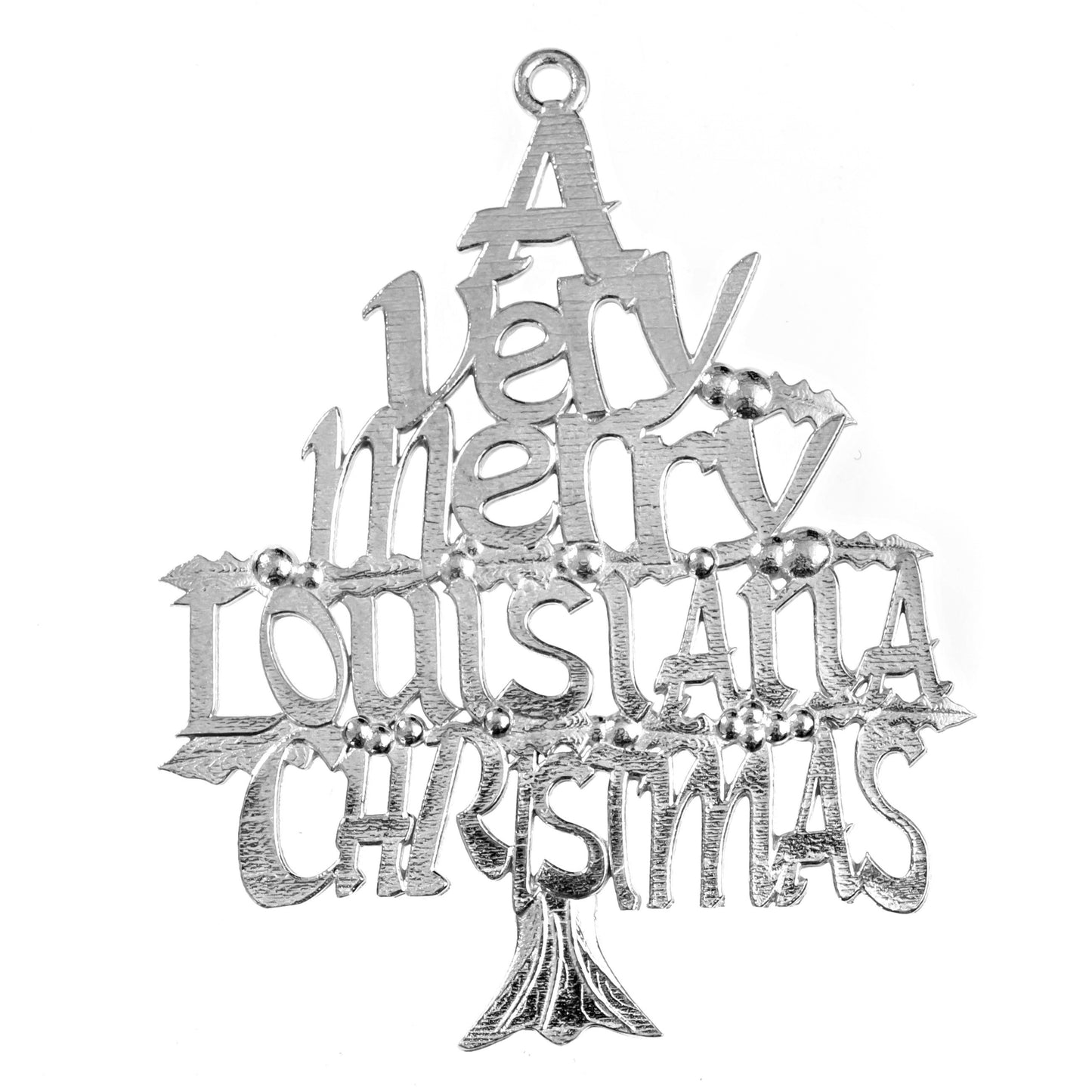 handcrafted pewter homestate ornament Louisiana