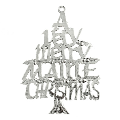 Silver Maine Ornament