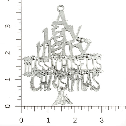 handcrafted pewter HomeState ornament Massachusetts 