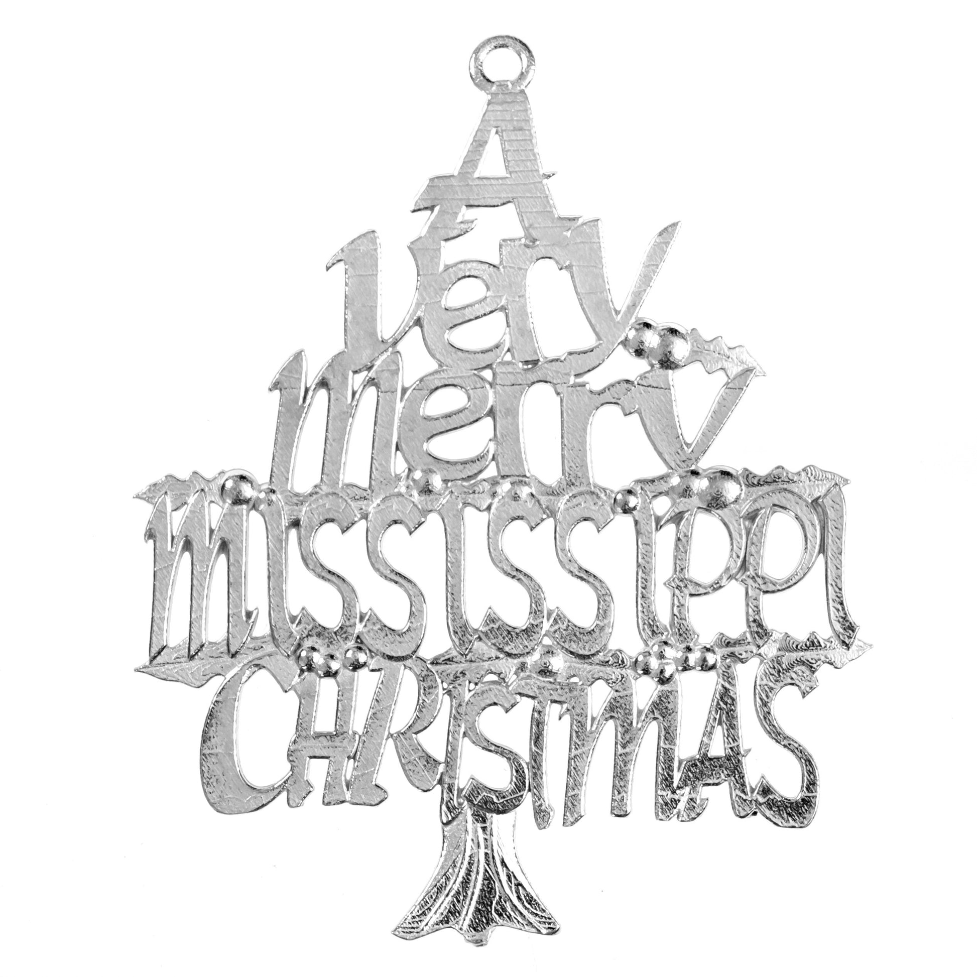 handcrafted pewter HomeState ornament Mississippi
