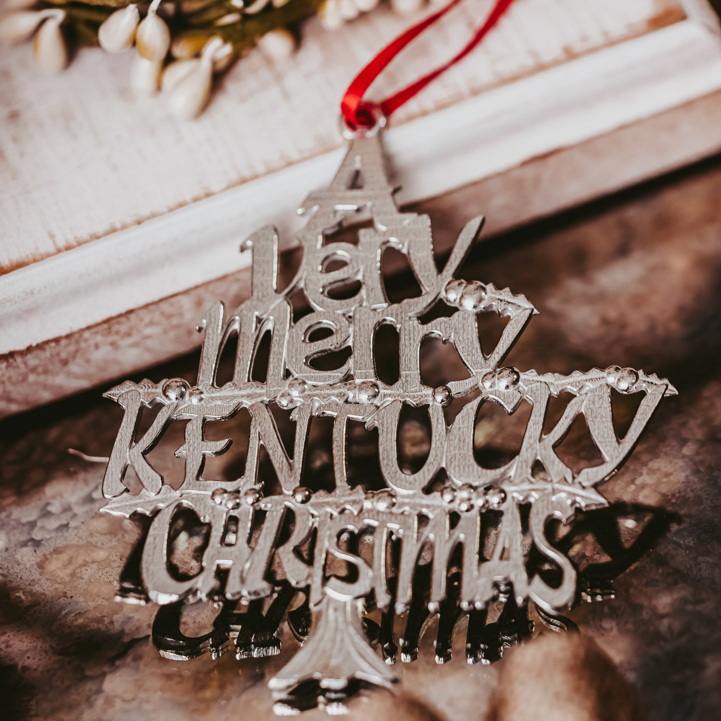 handcrafted pewter HomeState ornament  Kentucky