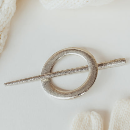 Pewter Scarf Rings - Handmade Scarf Clips for Scarves - Decorative Scarf Slides