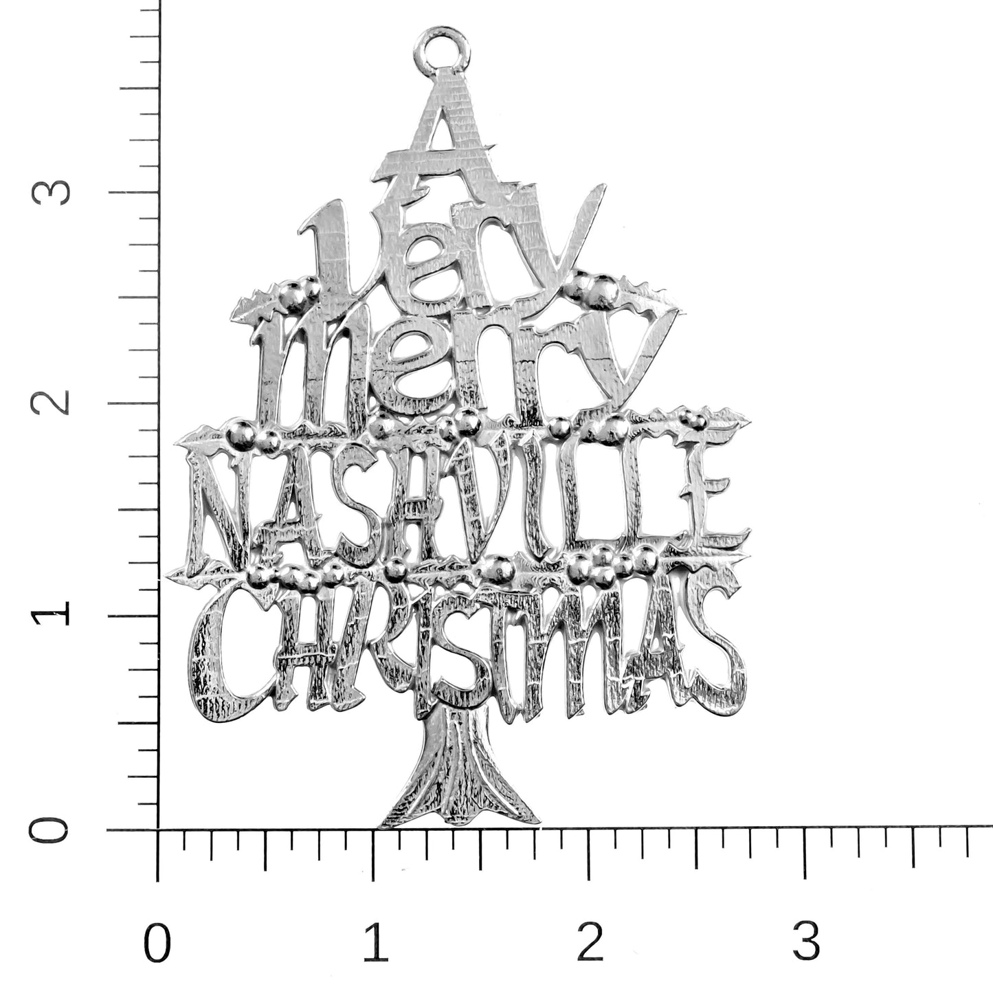 Nashville Gifts - Guitar - State Outline - Country Christmas - Tristar Keychain - Christmas Ornament