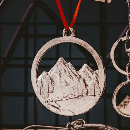 Handmade Mountain Peak Ornament - Pewter Mountain Gift
