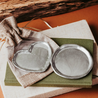 Pewter Coin Dishes