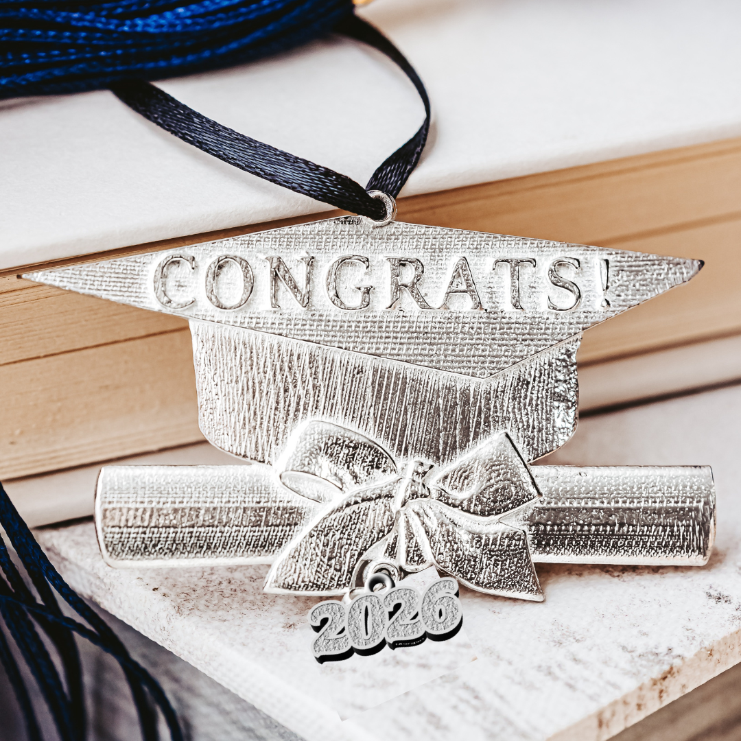 2024 Graduate Gift Ideas - Congrats Graduation Ornament with Custom Year - Custom Year Earrings