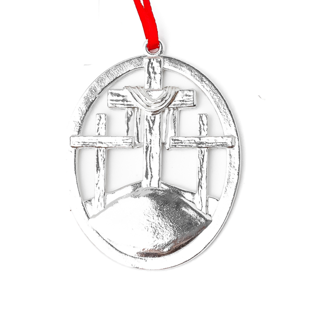 Cross Ornaments - Pewter Cross Gifts - Religious Christmas Ornament