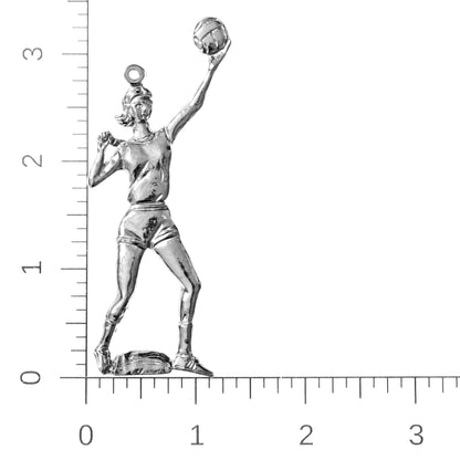 Silver Pewter Metal Volleyball Player Ceiling Fan Pull Top Gift Ideas - House of Morgan Pewter