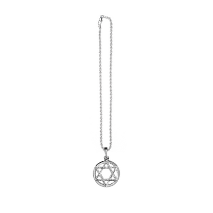 Silver Pewter Metal Star of David Necklace Top Gift Ideas - House of Morgan Pewter