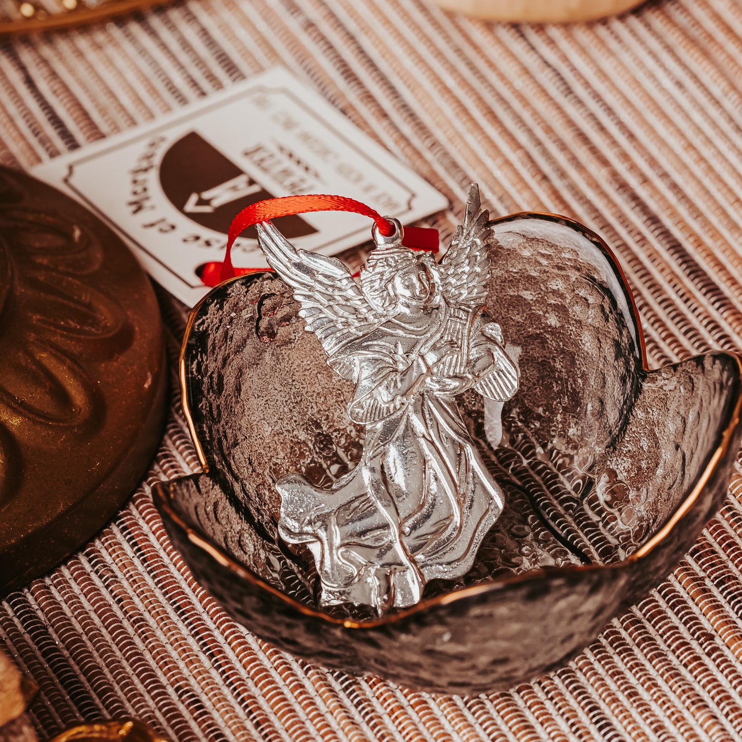 Angel Pewter Ornament - Handmade Guardian Angel Gifts