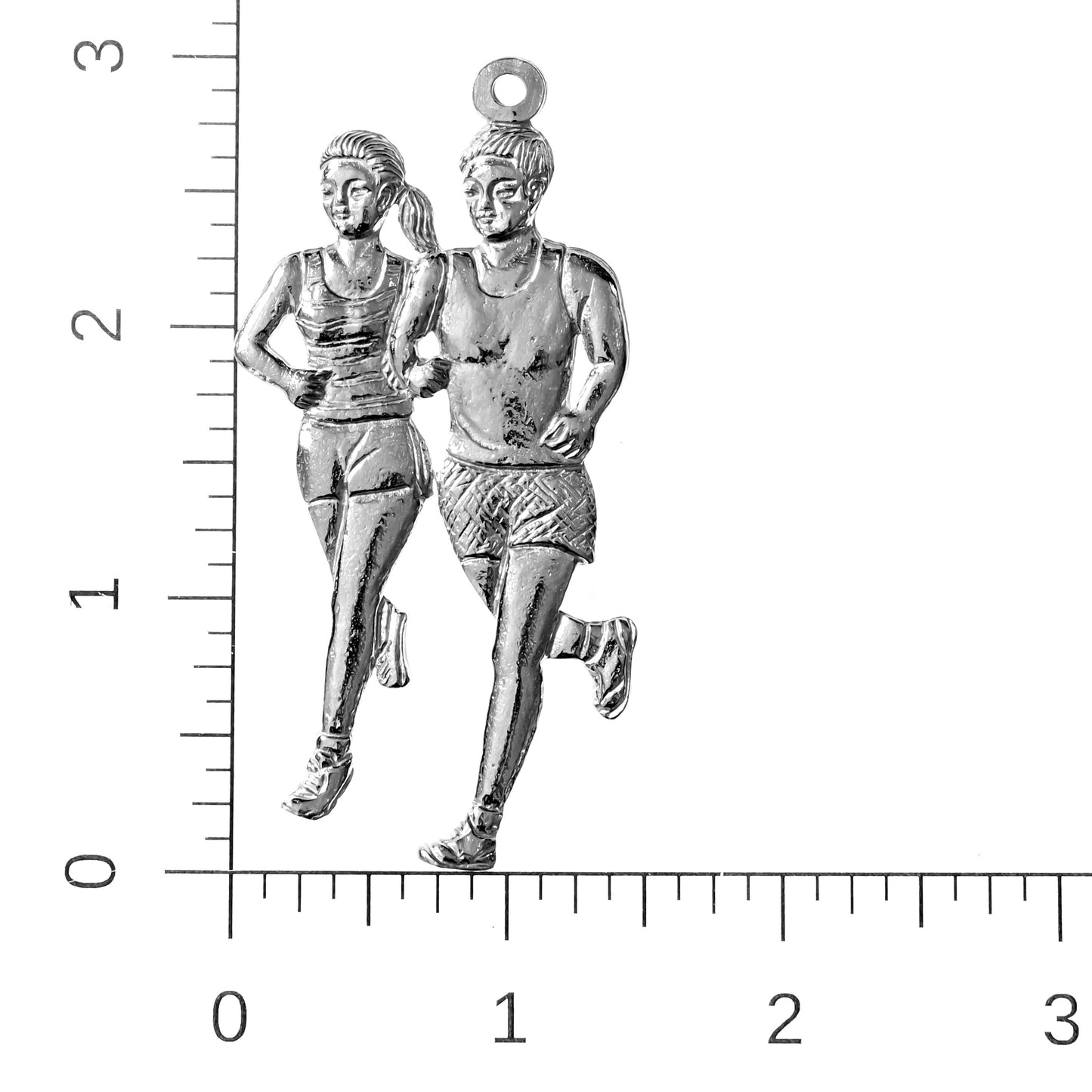 Silver Pewter Metal Couple Running Ornament Top Gift Ideas - House of Morgan Pewter