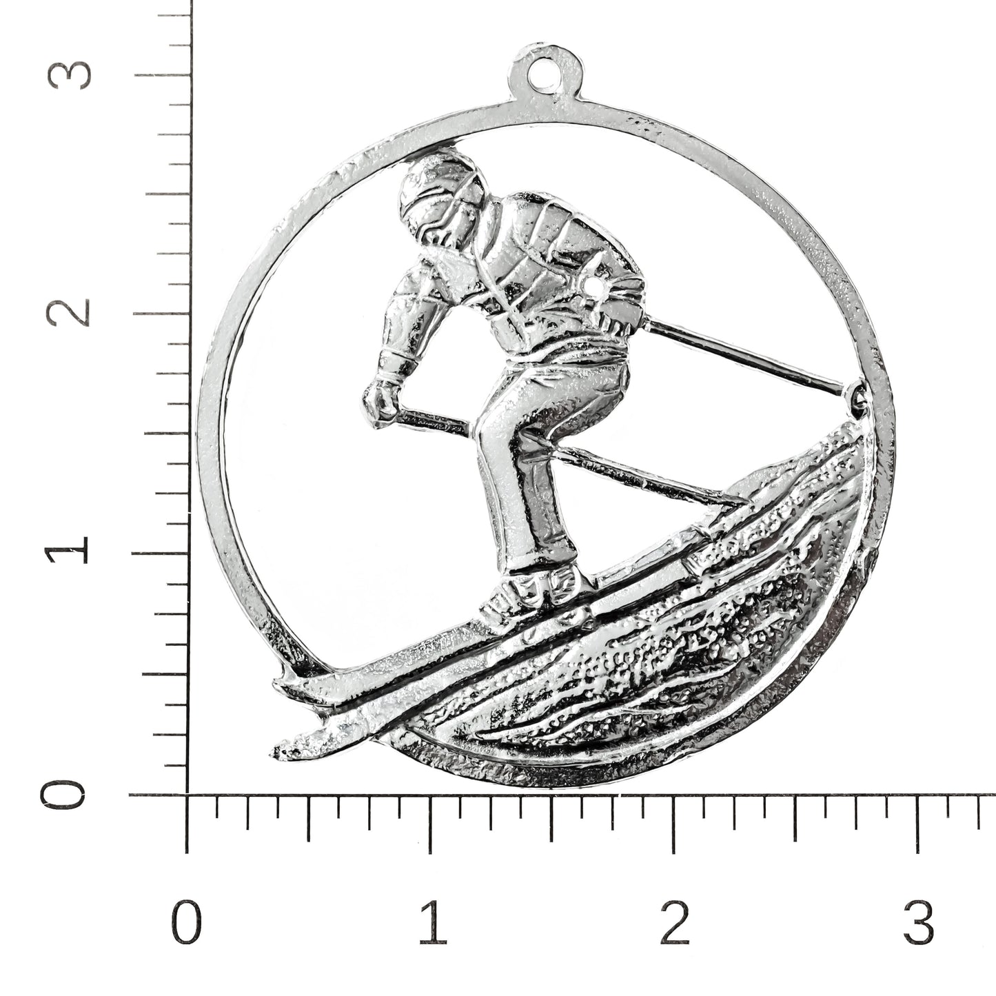 Silver Pewter Metal Skiing Ornament Top Gift Ideas - House of Morgan Pewter