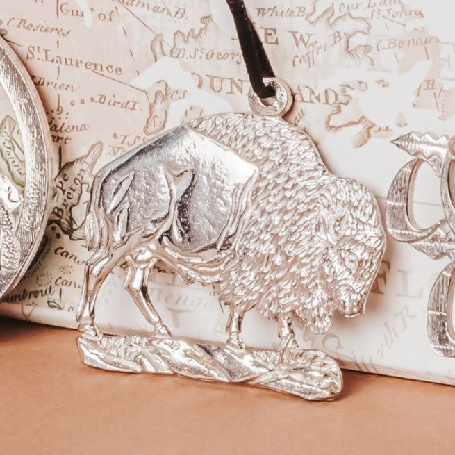 Silver Buffalo Ornament