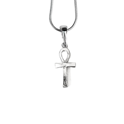 Silver Pewter Metal Ank Cross Necklace Top Gift Ideas - House of Morgan Pewter