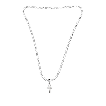 Silver Pewter Metal Ank Cross Necklace Top Gift Ideas - House of Morgan Pewter