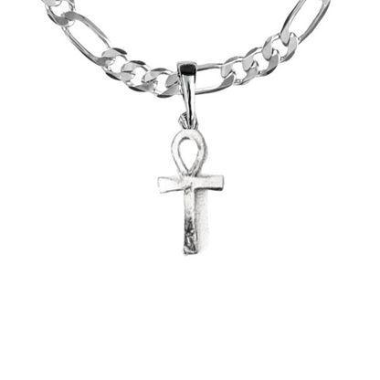 Silver Pewter Metal Ank Cross Necklace Top Gift Ideas - House of Morgan Pewter