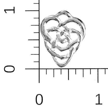 Heart Earrings - Heart Pewter Jewelry