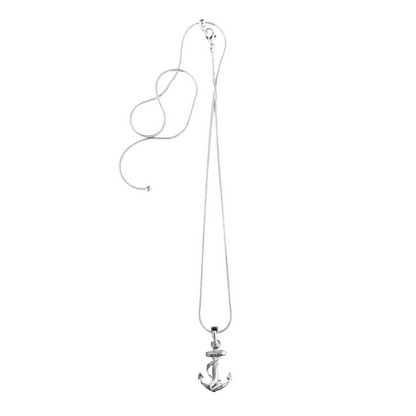 Silver Pewter Metal Anchor Necklace Top Gift Ideas - House of Morgan Pewter