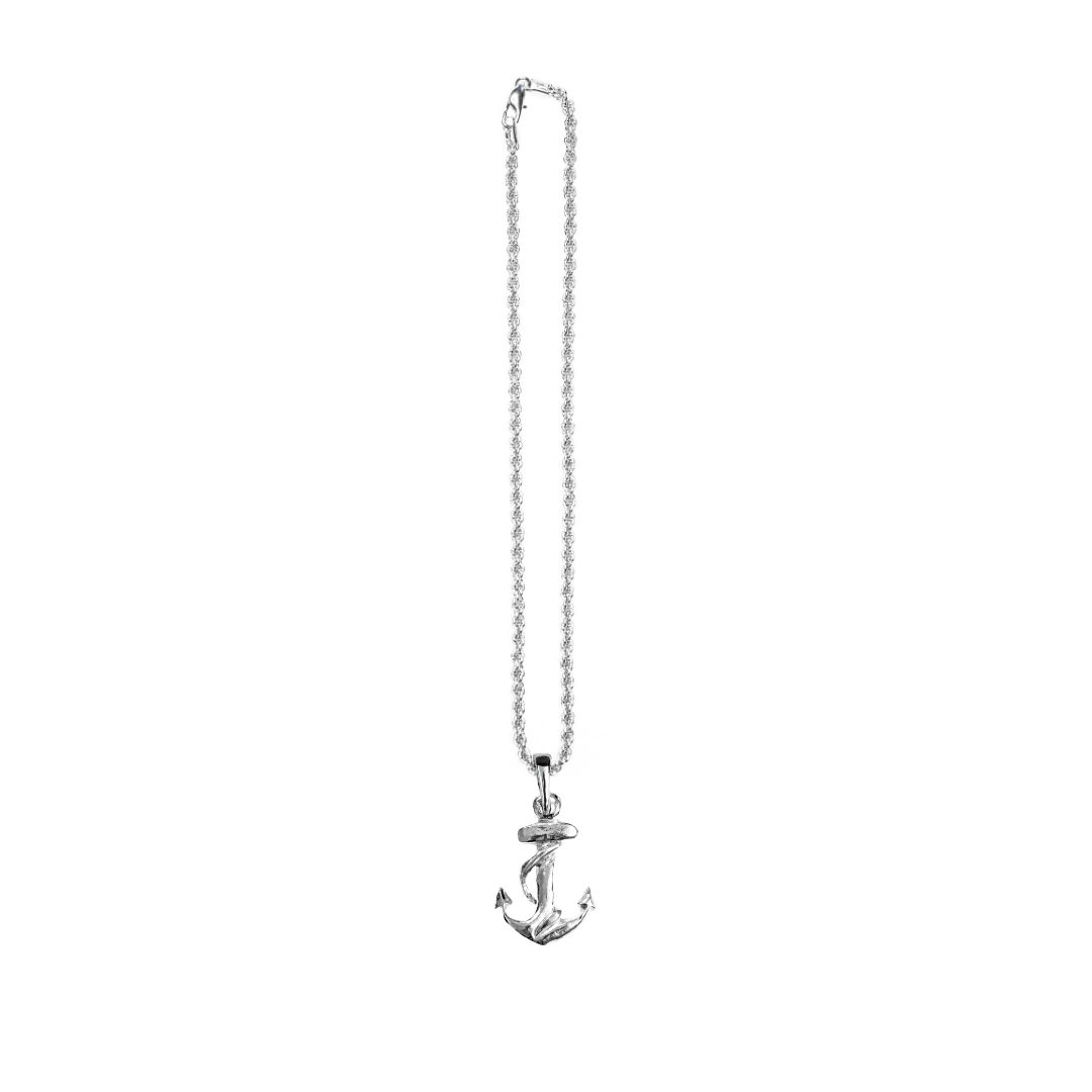 Silver Pewter Metal Anchor Necklace Top Gift Ideas - House of Morgan Pewter