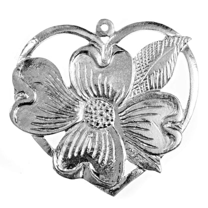 Handmade Dogwood Flower Ornament - Pewter Dogwood Gift