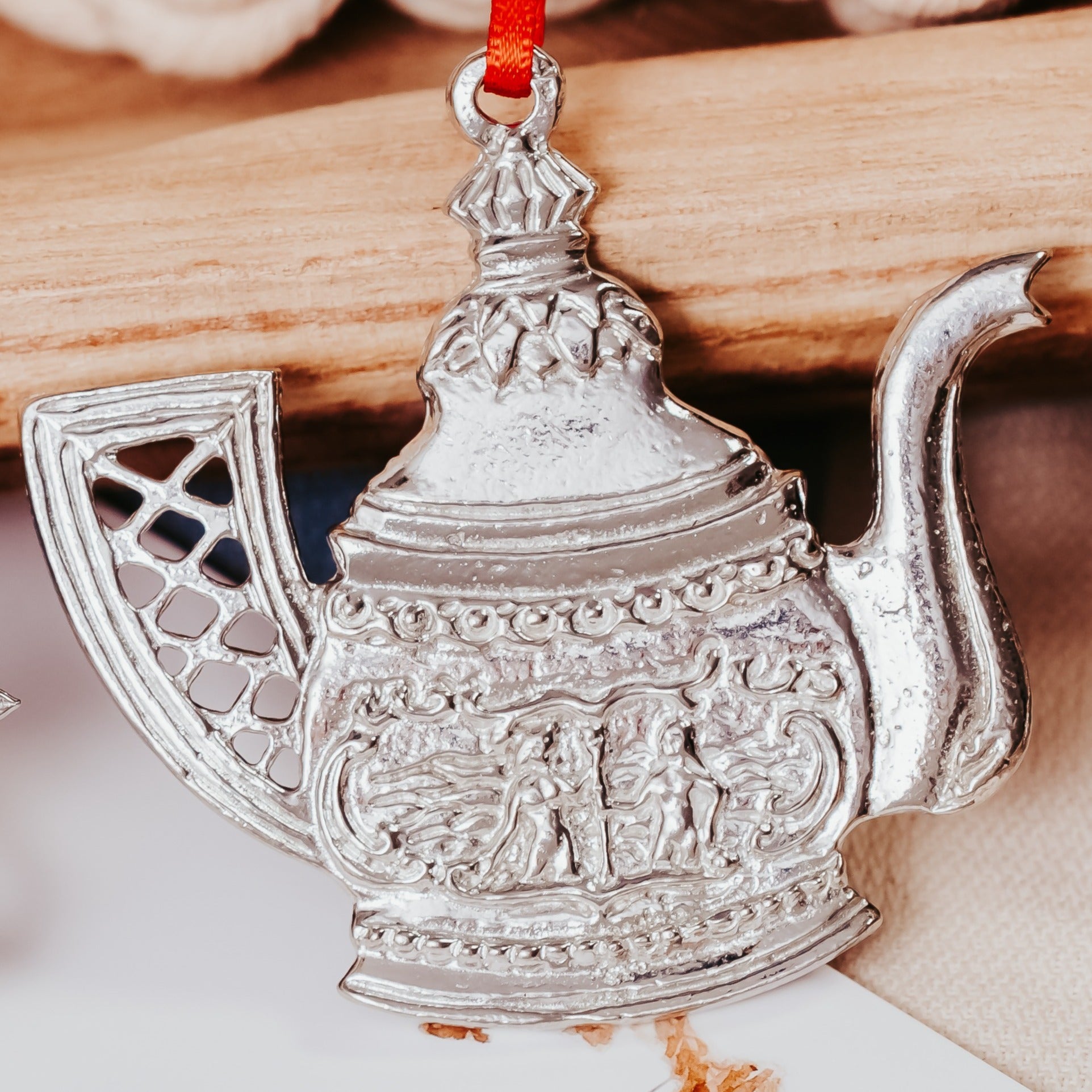 Silver Antique Teapot Gift