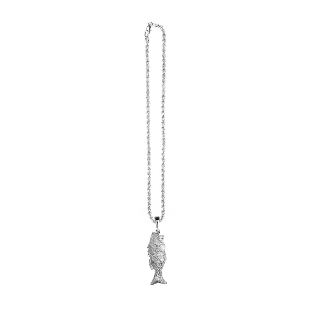 Silver Pewter Metal Bass Necklace Top Gift Ideas - House of Morgan Pewter