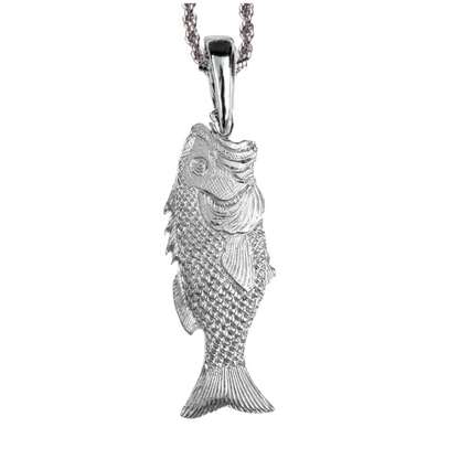 Silver Pewter Metal Bass Necklace Top Gift Ideas - House of Morgan Pewter