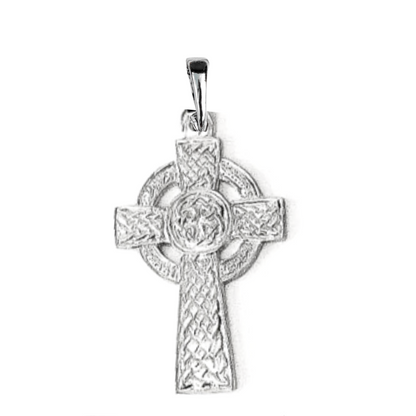 Silver Pewter Metal Celtic Cross with Circle Necklace Top Gift Ideas - House of Morgan Pewter