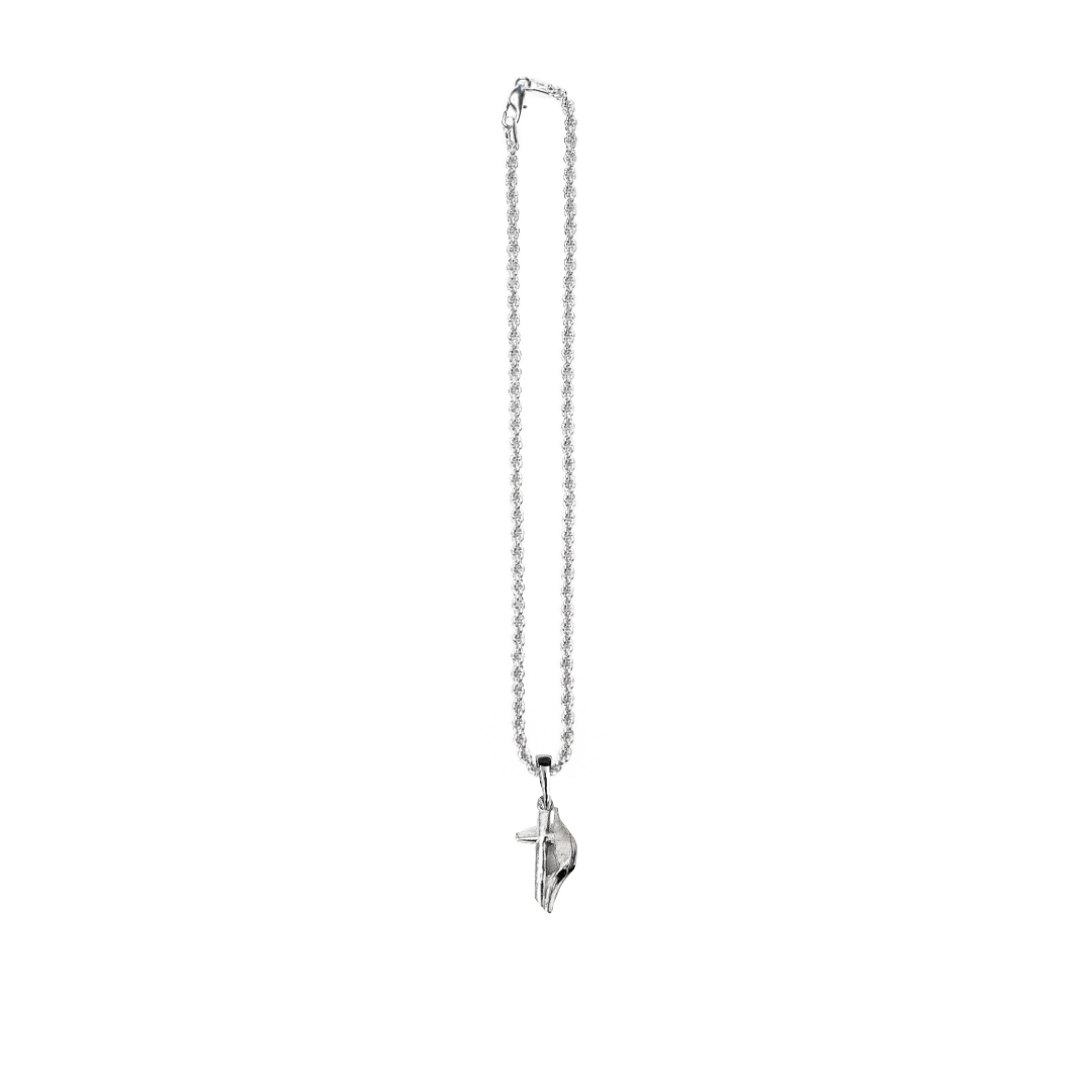 Silver Pewter Metal Flag and Flam Cross Necklace Top Gift Ideas - House of Morgan Pewter