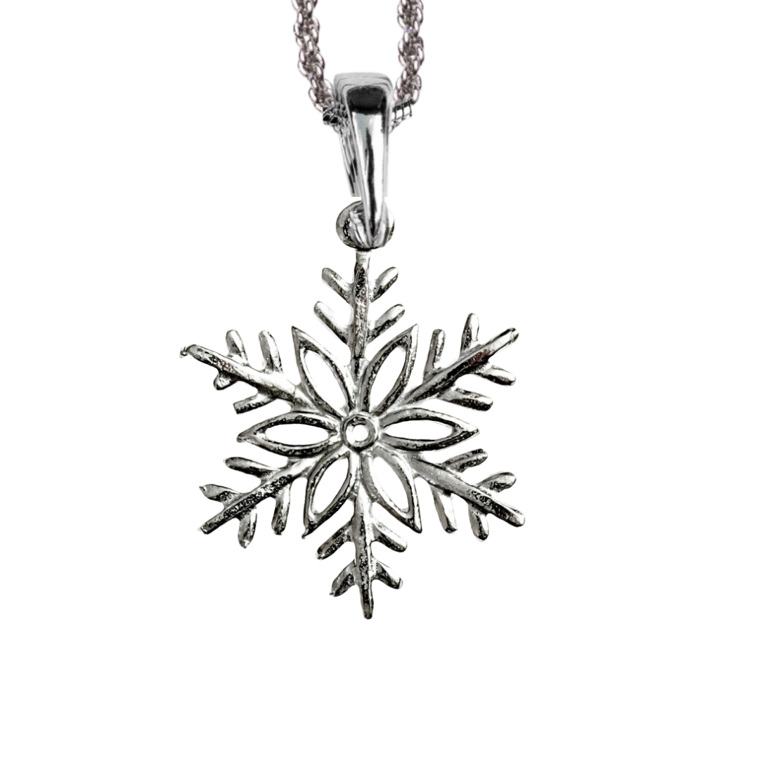 Silver Pewter Metal Celtic Snowflake Necklace Top Gift Ideas - House of Morgan Pewter