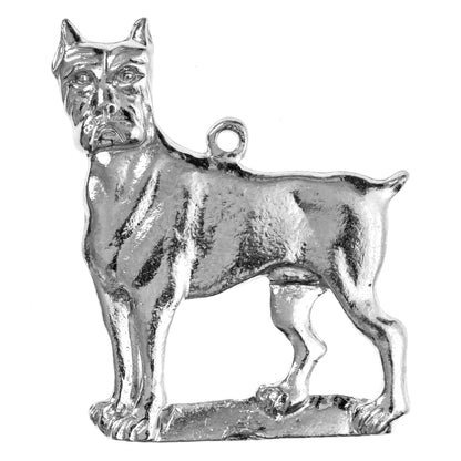 Silver Pewter Metal Boxer Bulldog Ornament Top Gift Ideas - House of Morgan Pewter