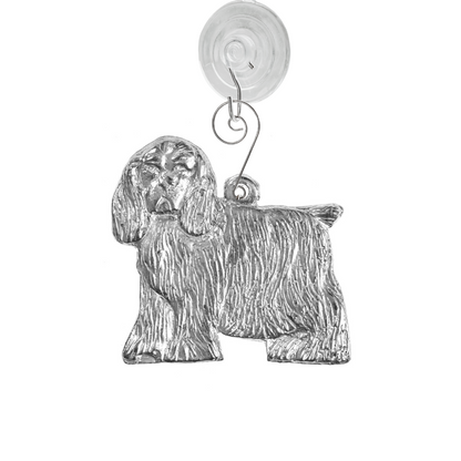 Silver Pewter Metal Cocker Spaniel Suncatcher Top Gift Ideas - House of Morgan Pewter