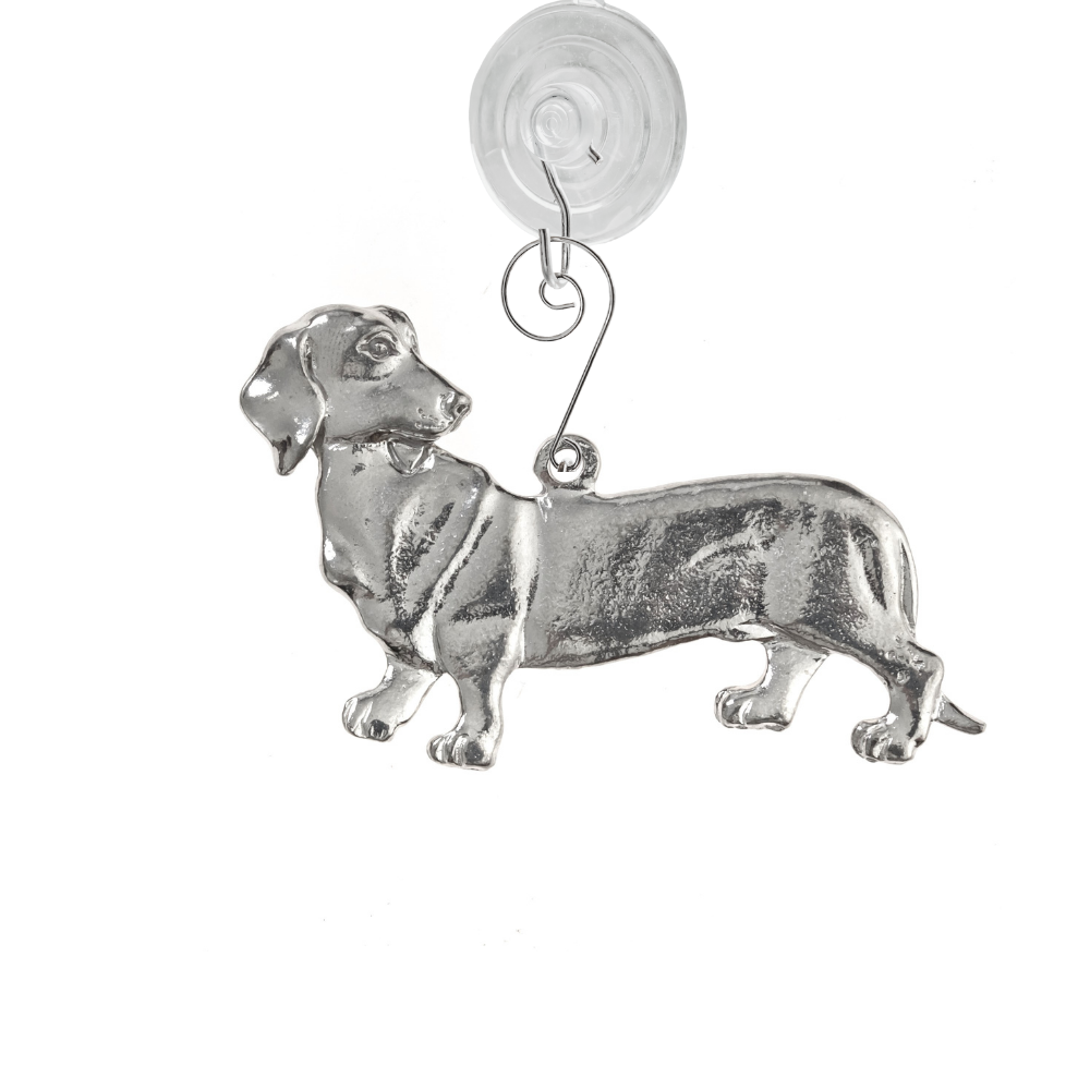 Silver Pewter Metal Dachshund Suncatcher Top Gift Ideas - House of Morgan Pewter