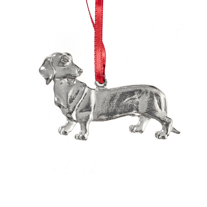 Silver Pewter Metal Dachshund Ornament Top Gift Ideas - House of Morgan Pewter