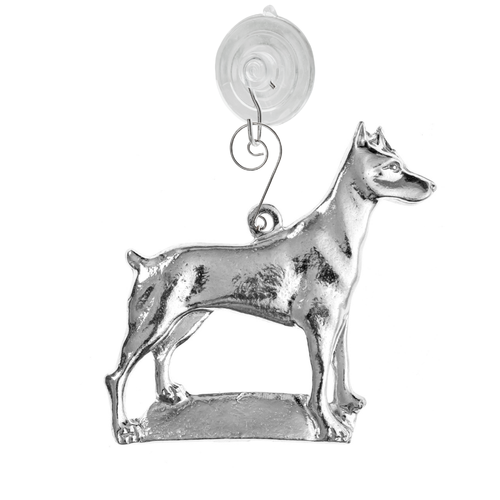 Silver Pewter Metal Doberman Suncatcher Top Gift Ideas - House of Morgan Pewter