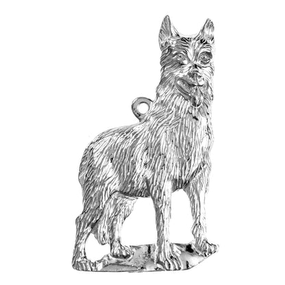 Silver Pewter Metal German Shepard Ornament Top Gift Ideas - House of Morgan Pewter