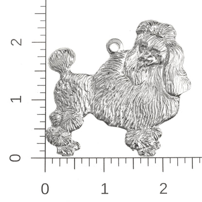 Silver Pewter Metal Poodle Ornament Top Gift Ideas - House of Morgan Pewter