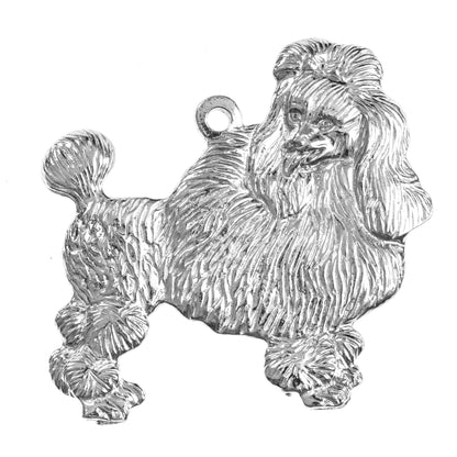 Silver Pewter Metal Poodle Ornament Top Gift Ideas - House of Morgan Pewter