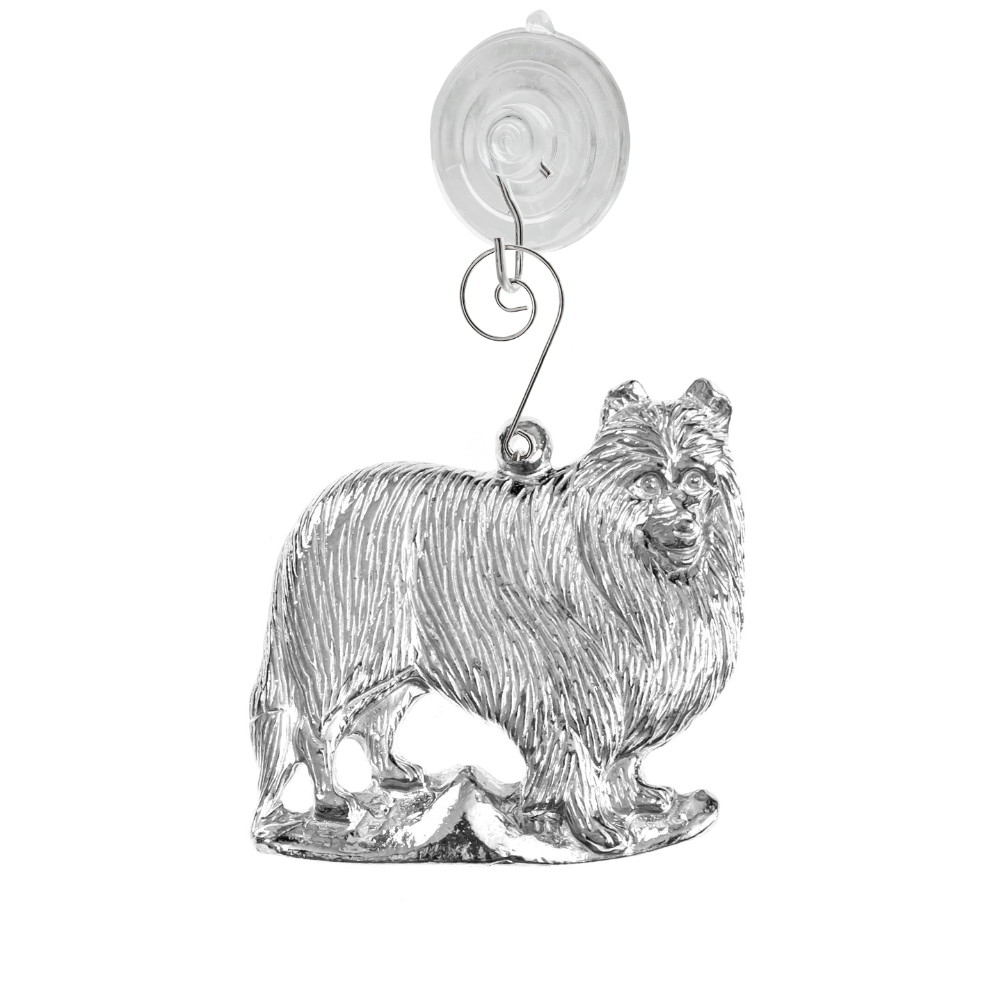 Silver Pewter Metal Collie Suncatcher Top Gift Ideas - House of Morgan Pewter