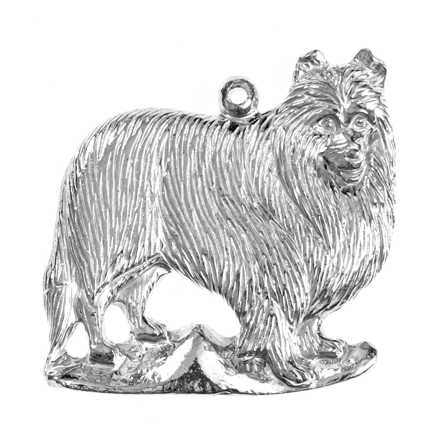 Silver Pewter Metal Collie Ornament Top Gift Ideas - House of Morgan Pewter