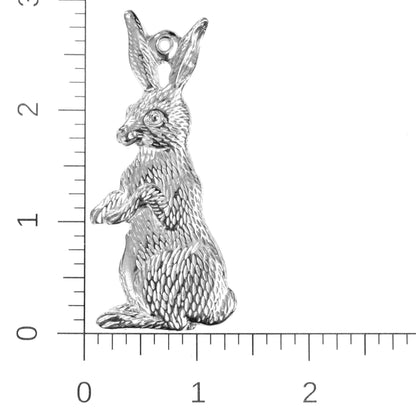 Spring Jewelry - Bunny Pendant Necklaces and Earrings - Handmade Pewter Rabbit Charm Chains