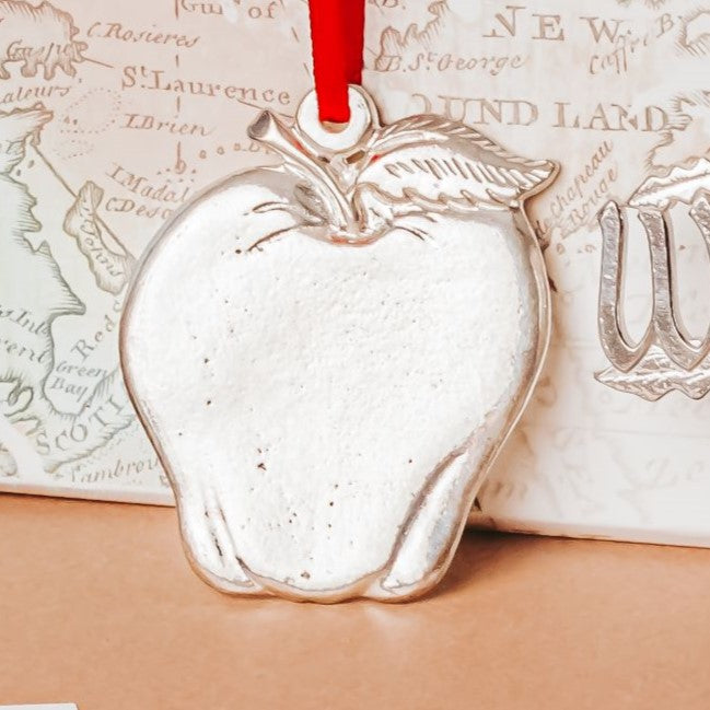 Silver Apple Ornament