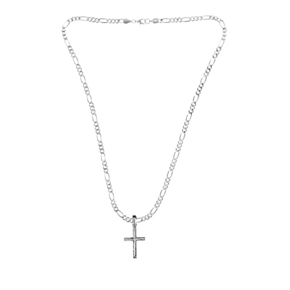 Silver Pewter Metal Small Cross Necklace Top Gift Ideas - House of Morgan Pewter