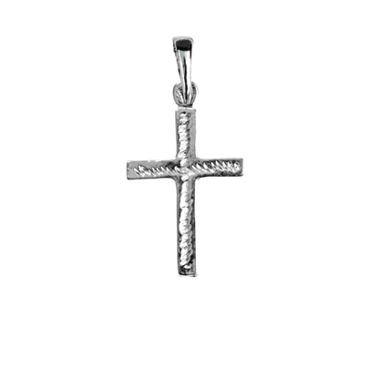 Silver Pewter Metal Small Cross Necklace Top Gift Ideas - House of Morgan Pewter