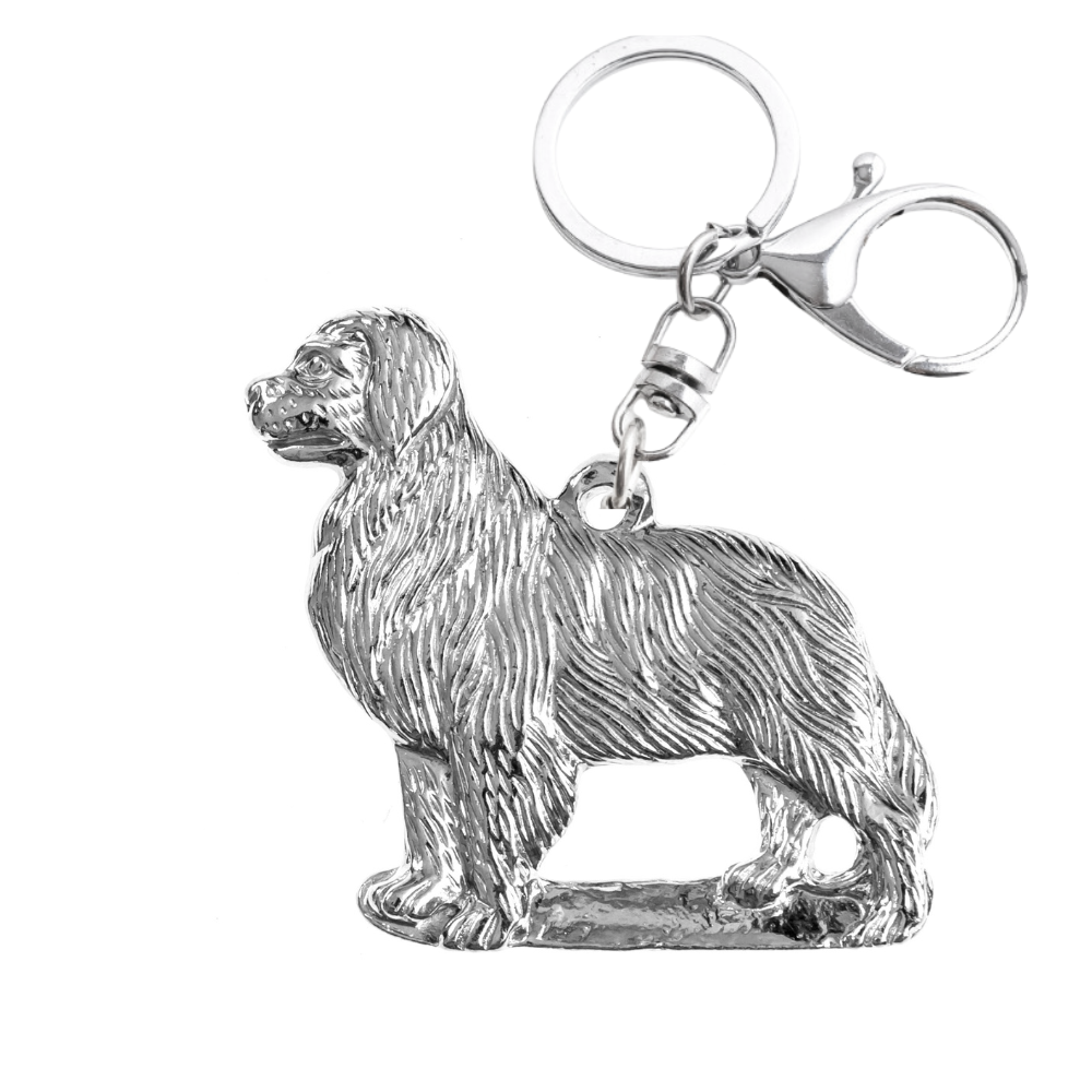 Silver Pewter Metal Golden Retriever Key Chain Top Gift Ideas - House of Morgan Pewter
