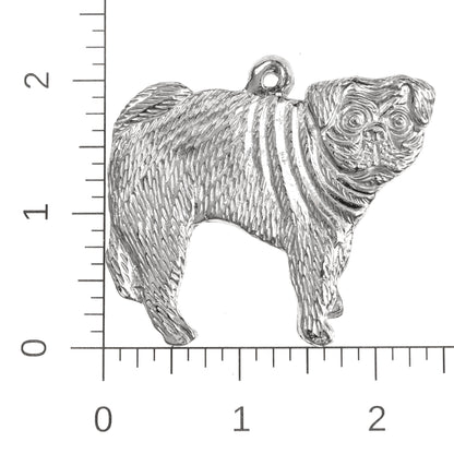 Silver Pewter Metal Pug Ornament Top Gift Ideas - House of Morgan Pewter